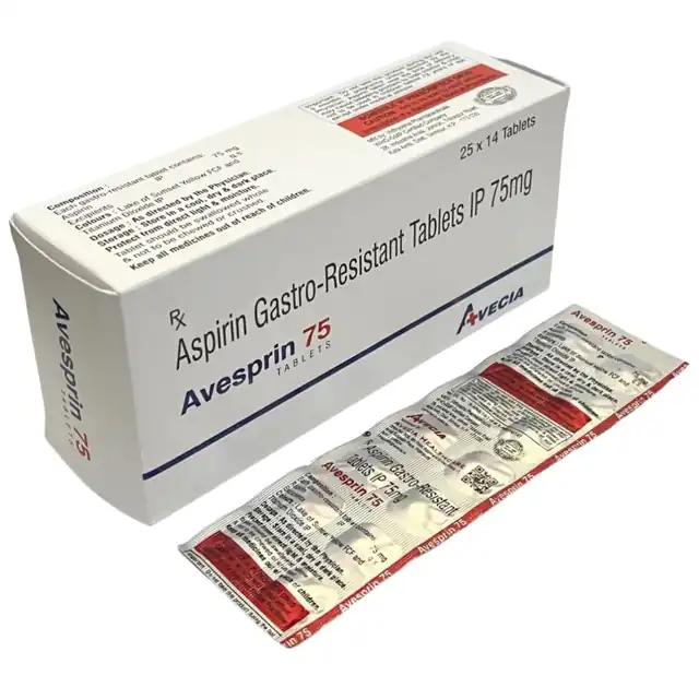 Aspirin 75 mg tablets product photograph