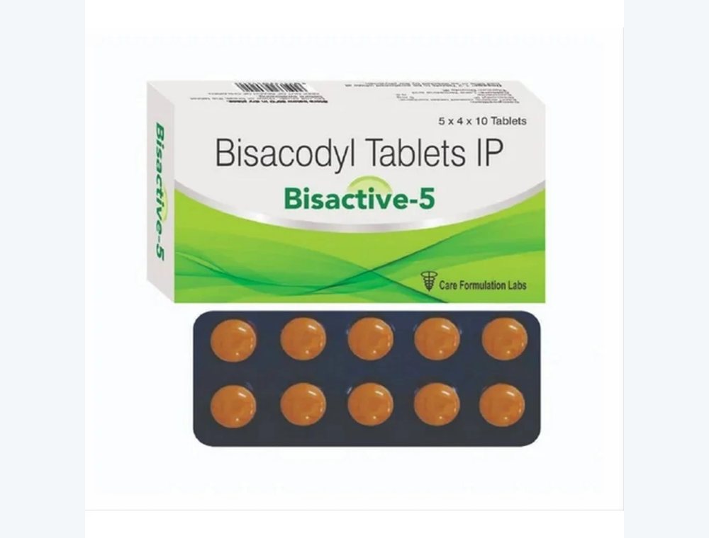 Bisacodyl 5 mg real medicine product photograph, view 1