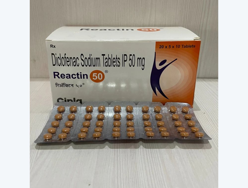 Diclofenac 50 mg real medicine product photograph, view 1