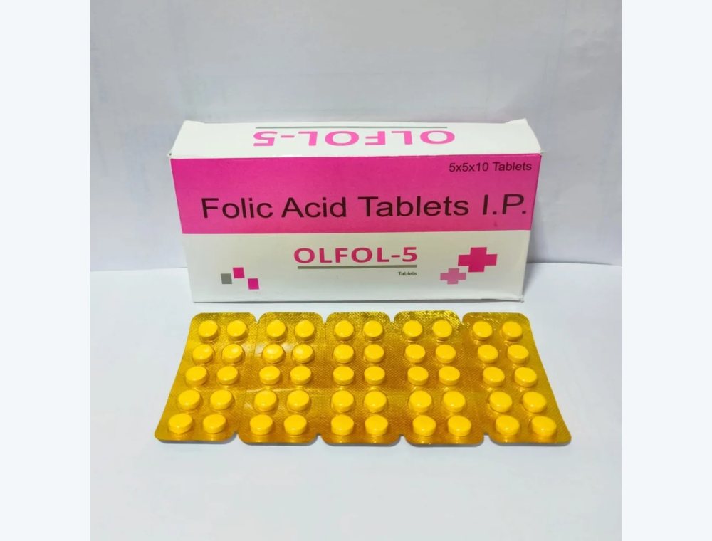 Folic Acid 5 mg real medicine product photograph, view 1