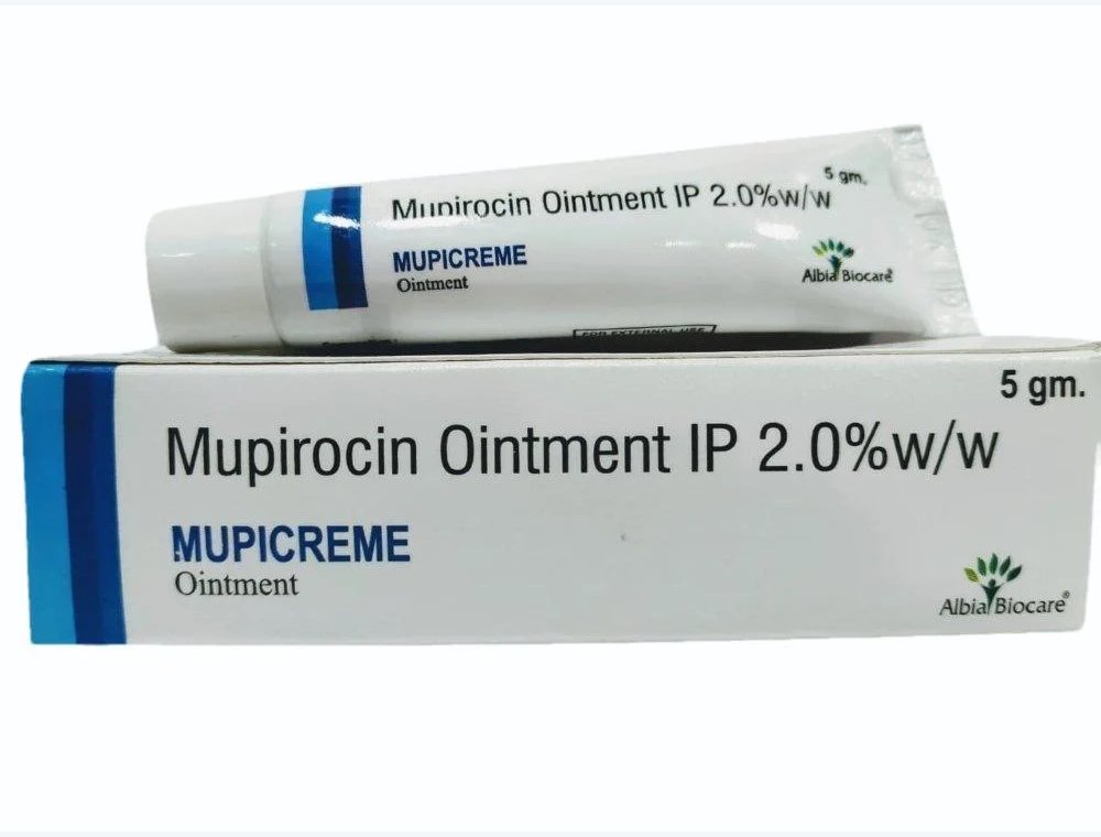 Mupirocin 2% w/w real medicine product photograph, view 1