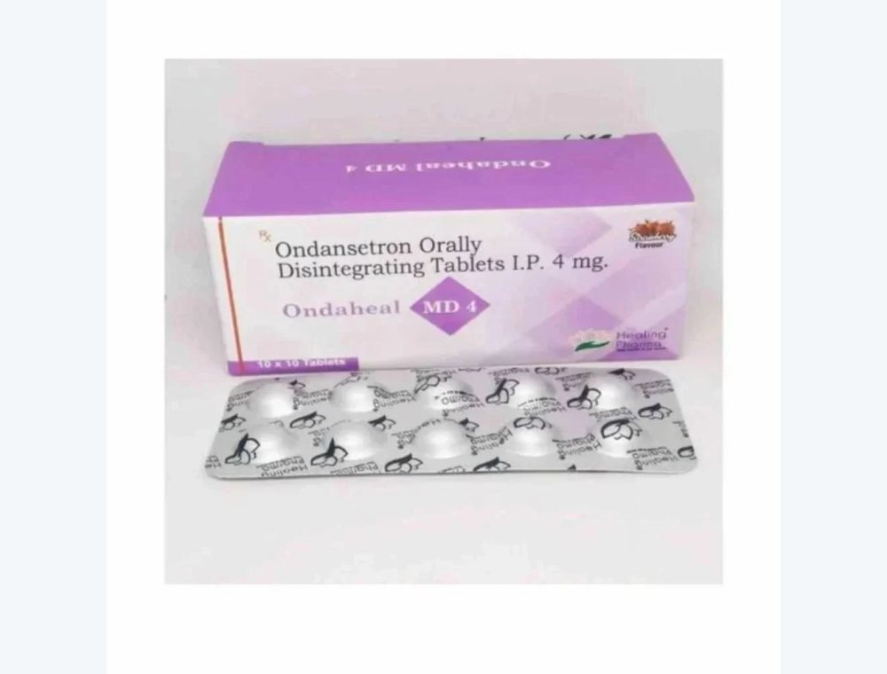 Ondansetron 4 mg real medicine product photograph, view 1