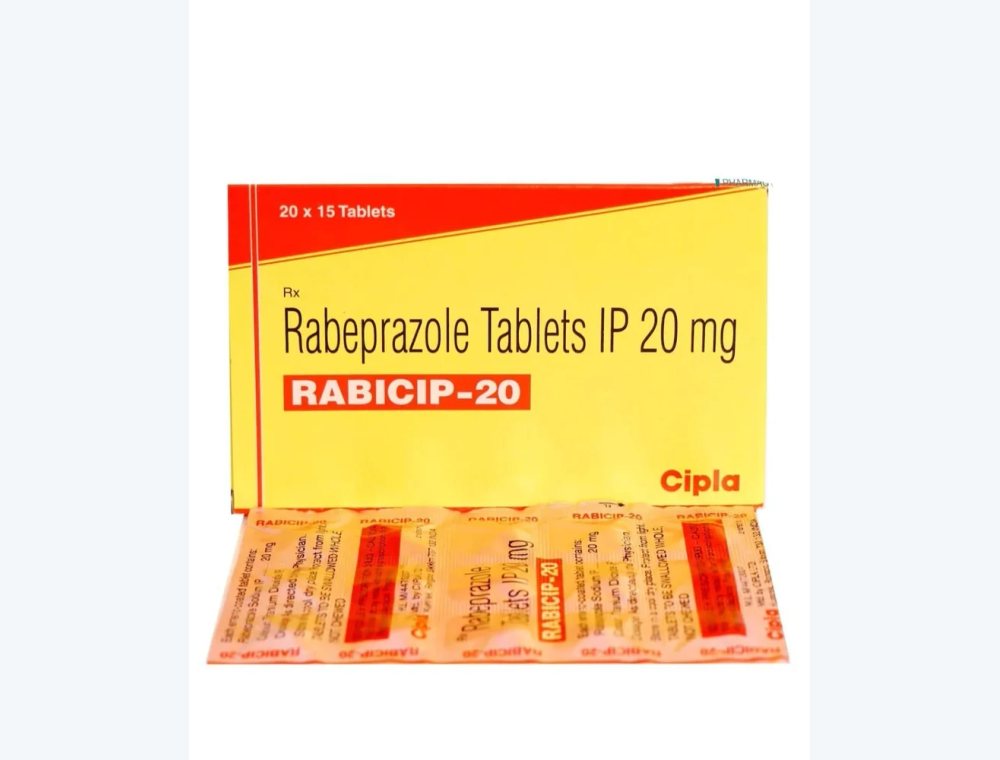 Rabeprazole 20 mg real medicine product photograph, view 1