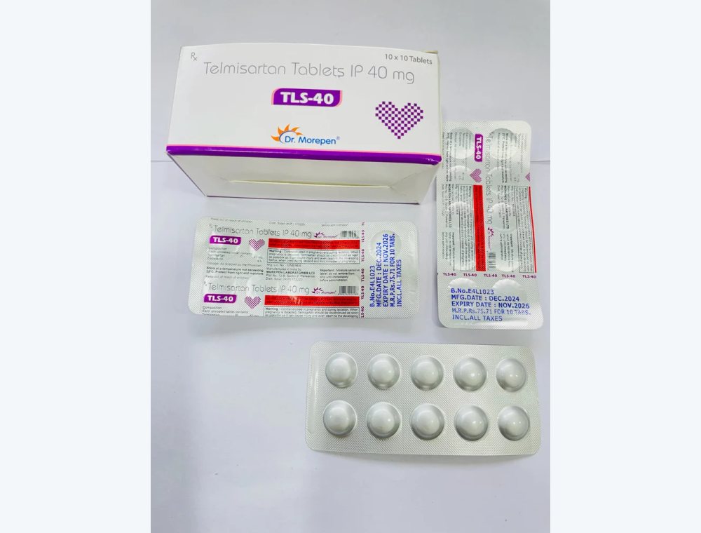 Telmisartan 40 mg real medicine product photograph, view 1